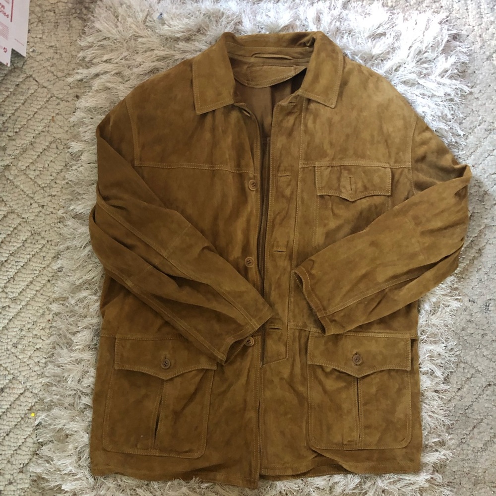 Suede Jacket With Cargo Pockets - image 1